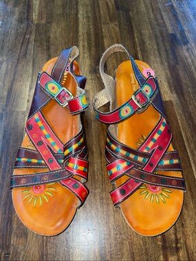 Spring Step Leather Sandals